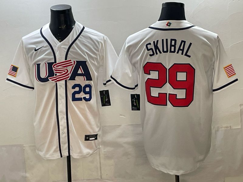 Men 2026 World Cub USA #29 Raleigh White Game Nike MLB Jersey style 0013->->MLB Jersey
